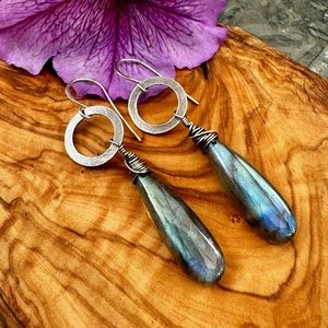 Labradorite Sterling Silver Earrings